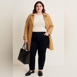 Style & Co. Women High-Rise Straight Leg Slimming Pocket Jeans Size 22W 42” L